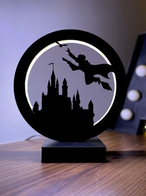 HarryPotter Led Masa Lambası Ahşap